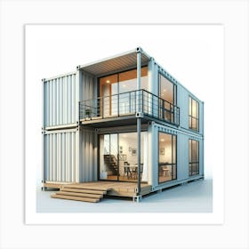 Shipping Container House Art Print