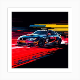 Bmw M3 Racing Car Art Print