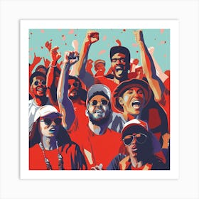 A Sports Fans Cheering Lofi Illustration 1718674496 3 Art Print