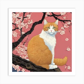 Cherry The Ginger Cat Art Print