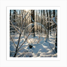 Frozen Bubbles in Winter Art Print