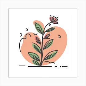 Flower Illustration 1 Art Print