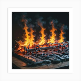 Inferno Typing Art Print