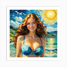 Girl In A Bikinigui 2 Art Print