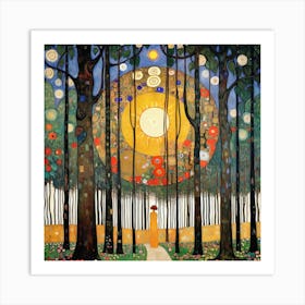 Klimt'S Forest 3 Art Print