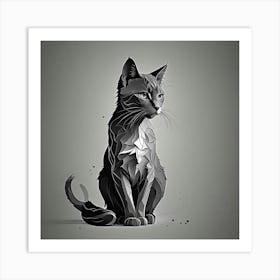 Abstract Cat 1 Art Print