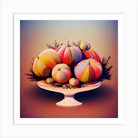Thanksgiving Pumpkins Art Print