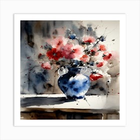 Flowers In A Vase 5 Art Print