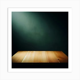 Wooden Table With Light Art Print