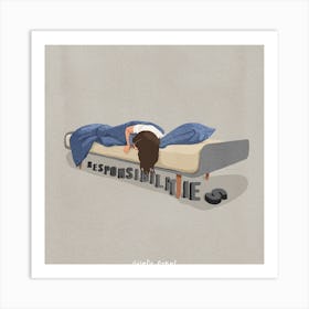 Monsters Under My Bed Square Art Print