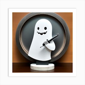 Ghost With A Knife Art Print