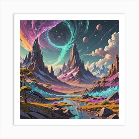 Space Landscape 1 Art Print