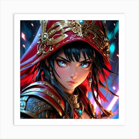 Default A Gracefully Fierce Anime Warrior Princess Her Intrica 0 (1) 1 Art Print