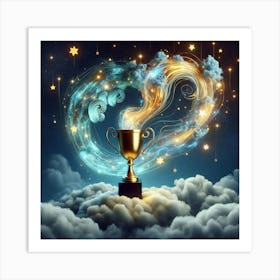 Trophy Cup In The Clouds Art Print