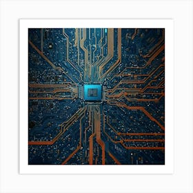 Computer Circuit Board 5 Art Print