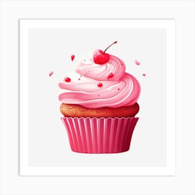 Cupcake With Cherry 11 Art Print