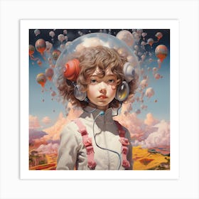 'Flying Girl' Art Print