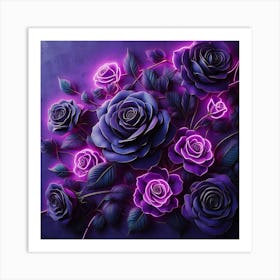 Purple Roses Wallpaper 3 Poster