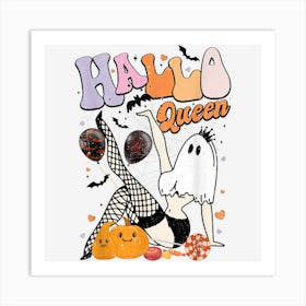 Halloqueen Happy Halloween Naughty Boo Spooky Season Art Print