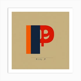 A Lettermark Of Letter P (1) Art Print