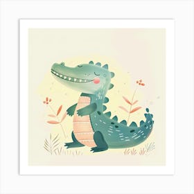 Charming Illustration Alligator 2 Art Print