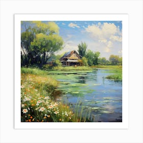 Riverside Impression Art Print