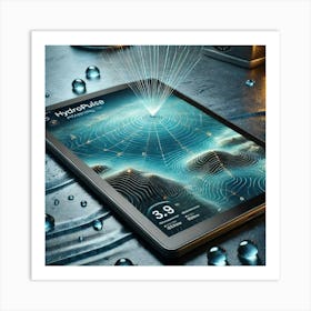 A High Tech Smart Tablet Showcasing The Hydropulse Art Print