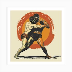 A Greco Roman Wrestling Vector Design Illustrati 1719334744 1 Art Print