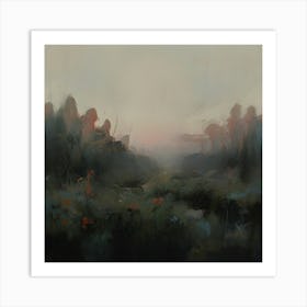 Foggy Forest Art Print