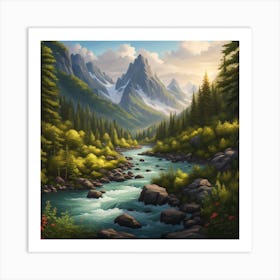 Landscape Painting 2 Art Print