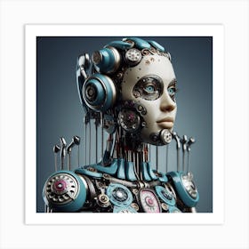 Robot Woman Art Print