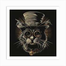 Steampunk Cat 19 Art Print