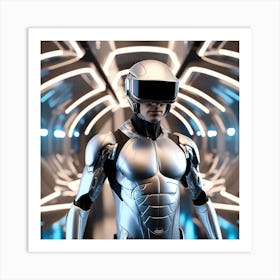 Futuristic Man In Futuristic Suit 20 Art Print