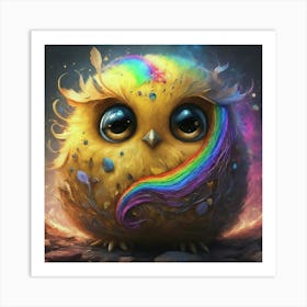 Rainbow Owl Art Print