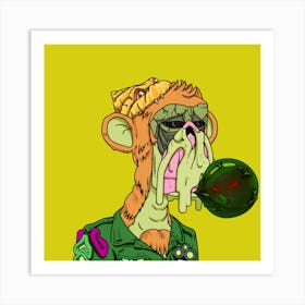 Zombie Monkey Art Print