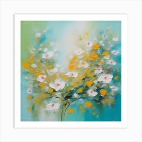 White Flowers Art Print