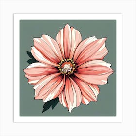 Pink Dahlia 1 Art Print