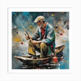 fishing by realfnx Art Print