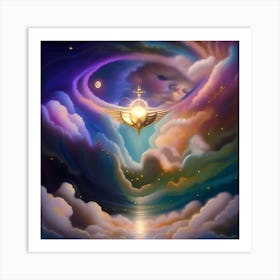 Angel In The Clouds Art Print