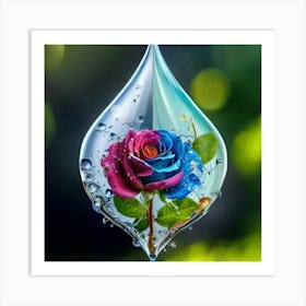 The Realistic And Real Picture Of Beautiful Rose 4 Art Print
