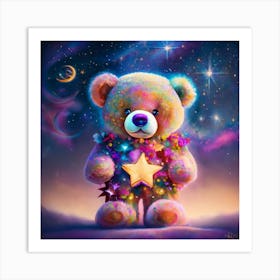 Teddy Bear With Star 2 Art Print