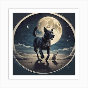 Moonlight Walk Art Print