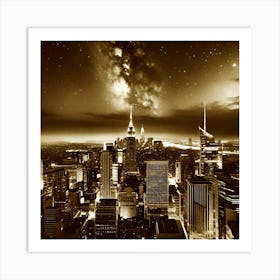 New York City At Night 35 Art Print