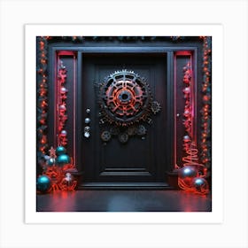 Christmas Door 157 Art Print