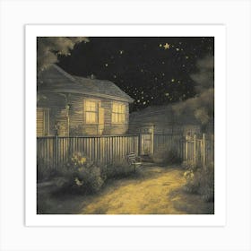 Night In The Yard Art Print