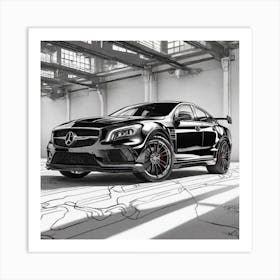 Mercedes Benz Gls Art Print