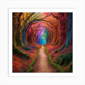 Colorful Forest Art Print