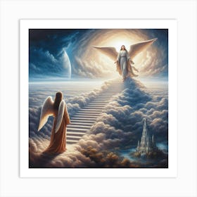 Angels On The Stairway Art Print