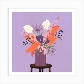 Flowers For Sagittarius Square Art Print