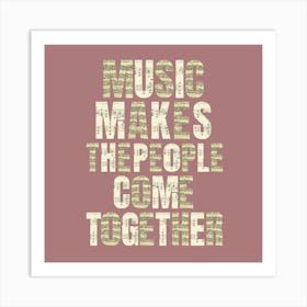 Music Dark Pink Art Print